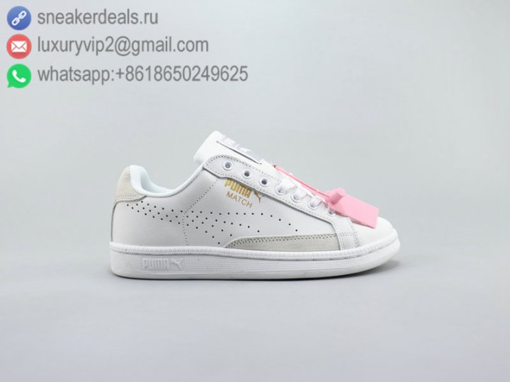 Puma Match 74 UPC Low Leather Unisex Skate Shoes White Size 36-44